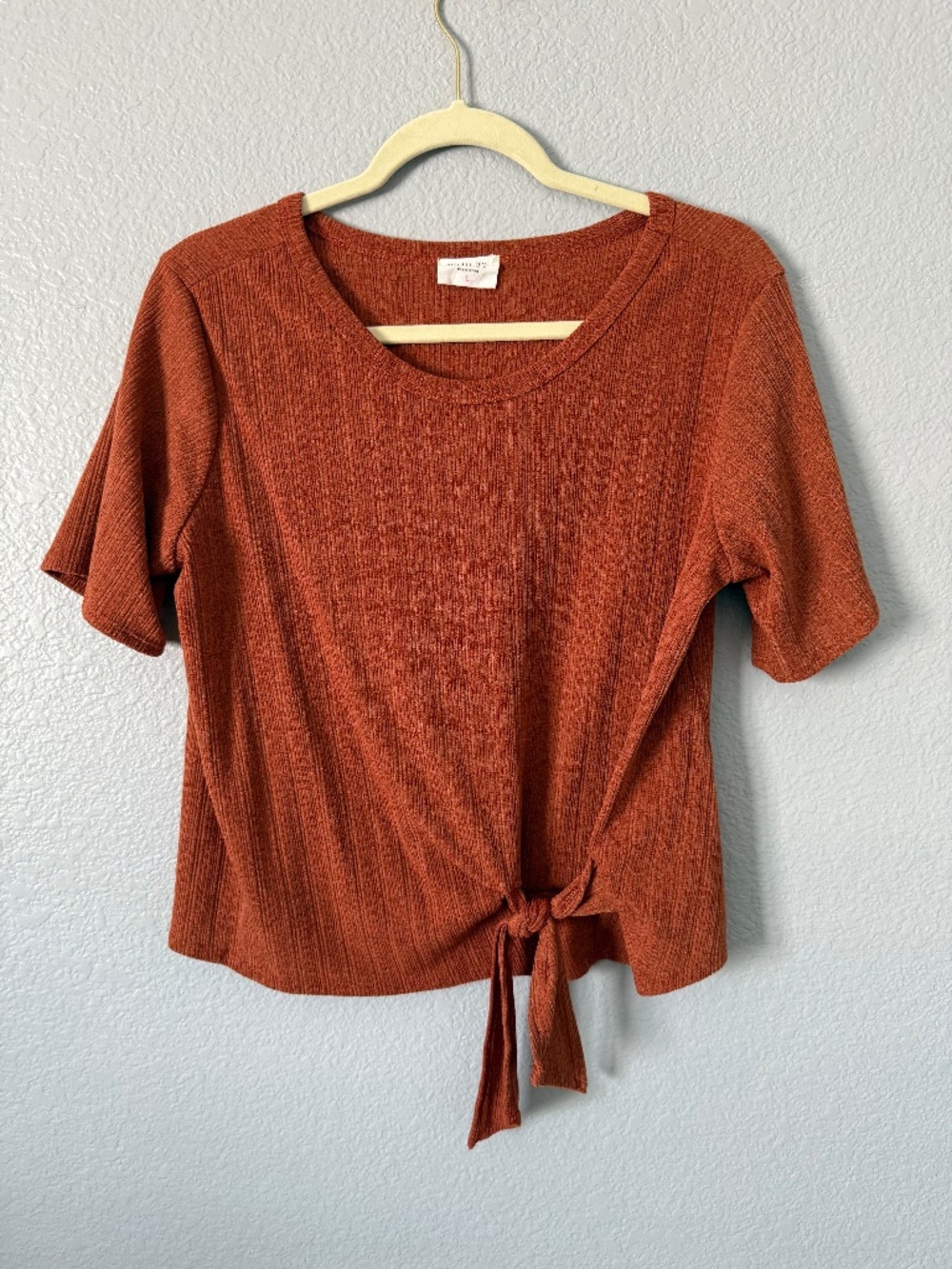 Sienna Sky Orange Blouse Lightly Worn Size L